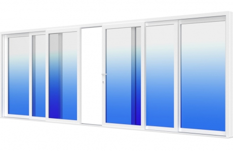 Stacker Door 6 panel with Low Threshold